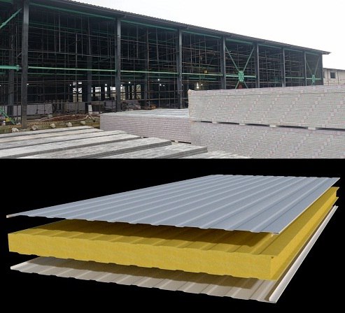 پوشش سوله با ساندویچ پانل